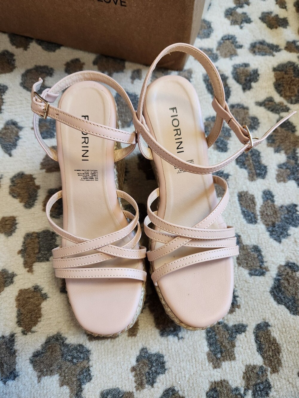 Women's Pink Strappy Wedge Sandals Popular Colombian Brand Size 36